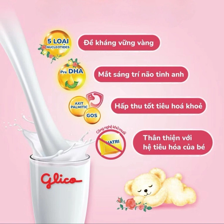 sữa công thức glico icreo không gây áp lực lên hệ tiêu hoá của bé