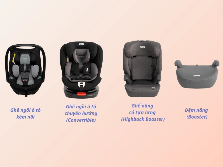 Cách chọn ghế ngồi ô tô phù hợp cho bé