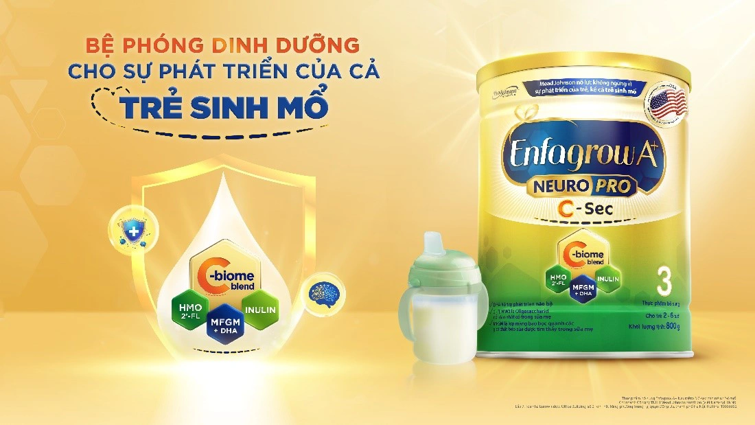 Enfa C-Sec giúp tăng đề kháng cho bé 2-3 tuổi