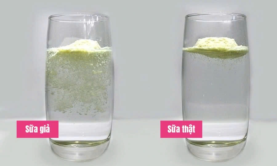 Phân biệt sữa Meiji giả bằng chất lượng sữa.