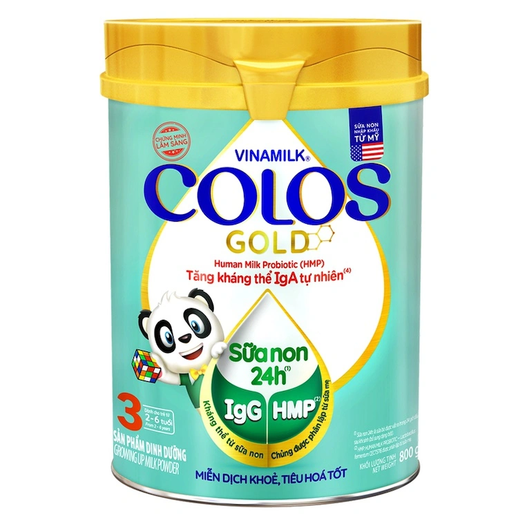 Sữa Vinamilk ColosGold chứa kháng thể giống trong sữa non.
