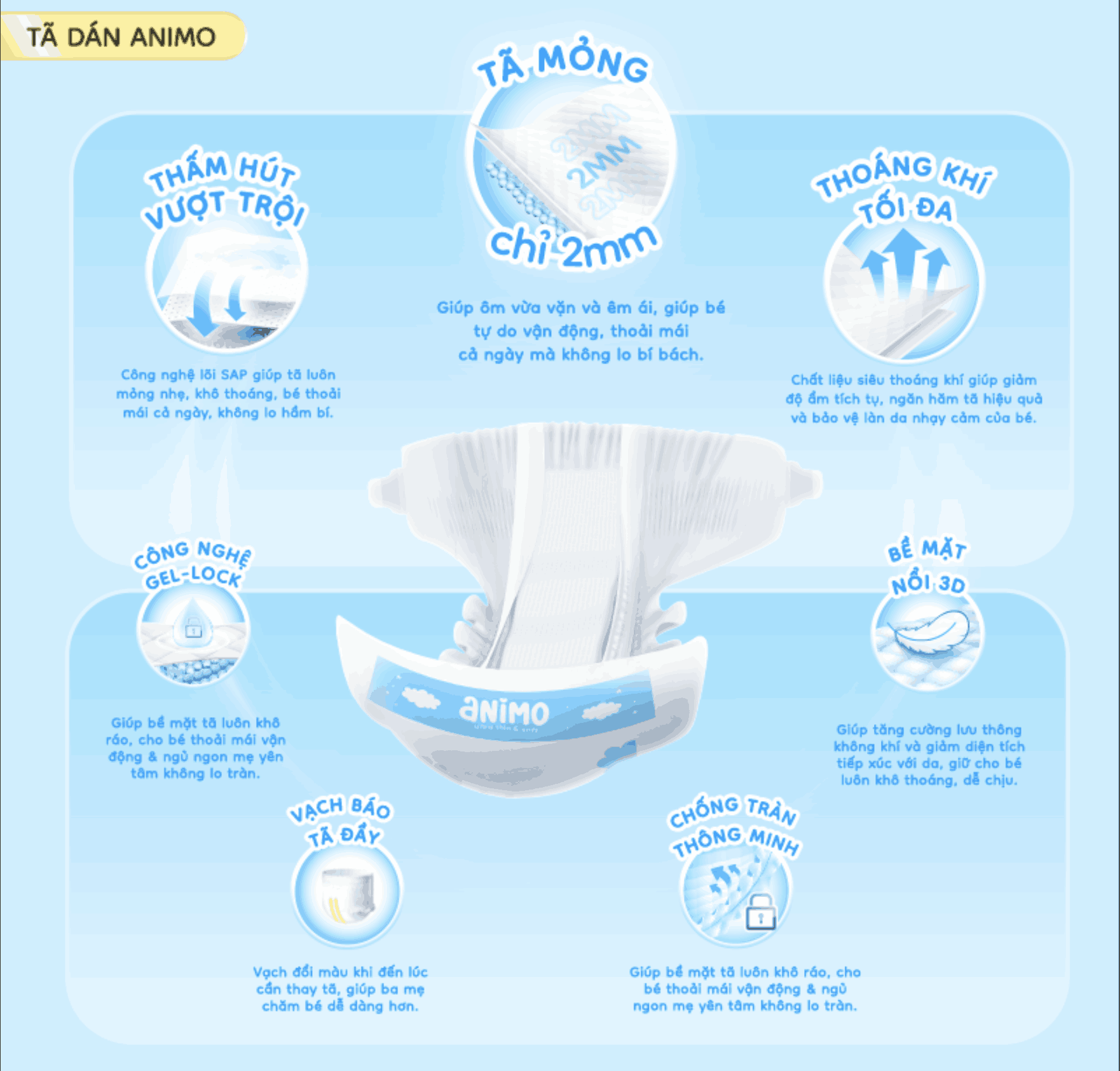 trẻ sơ sinh nên dùng tã dán hay miếng lót