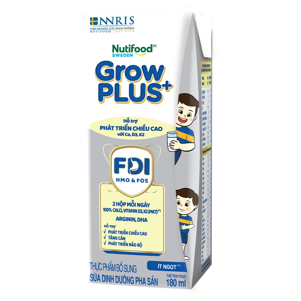 Sữa bột pha sẵn GrowPLUS+ hỗ trợ cao lớn