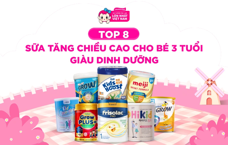 sữa tăng chiều cao cho bé 3 tuổi