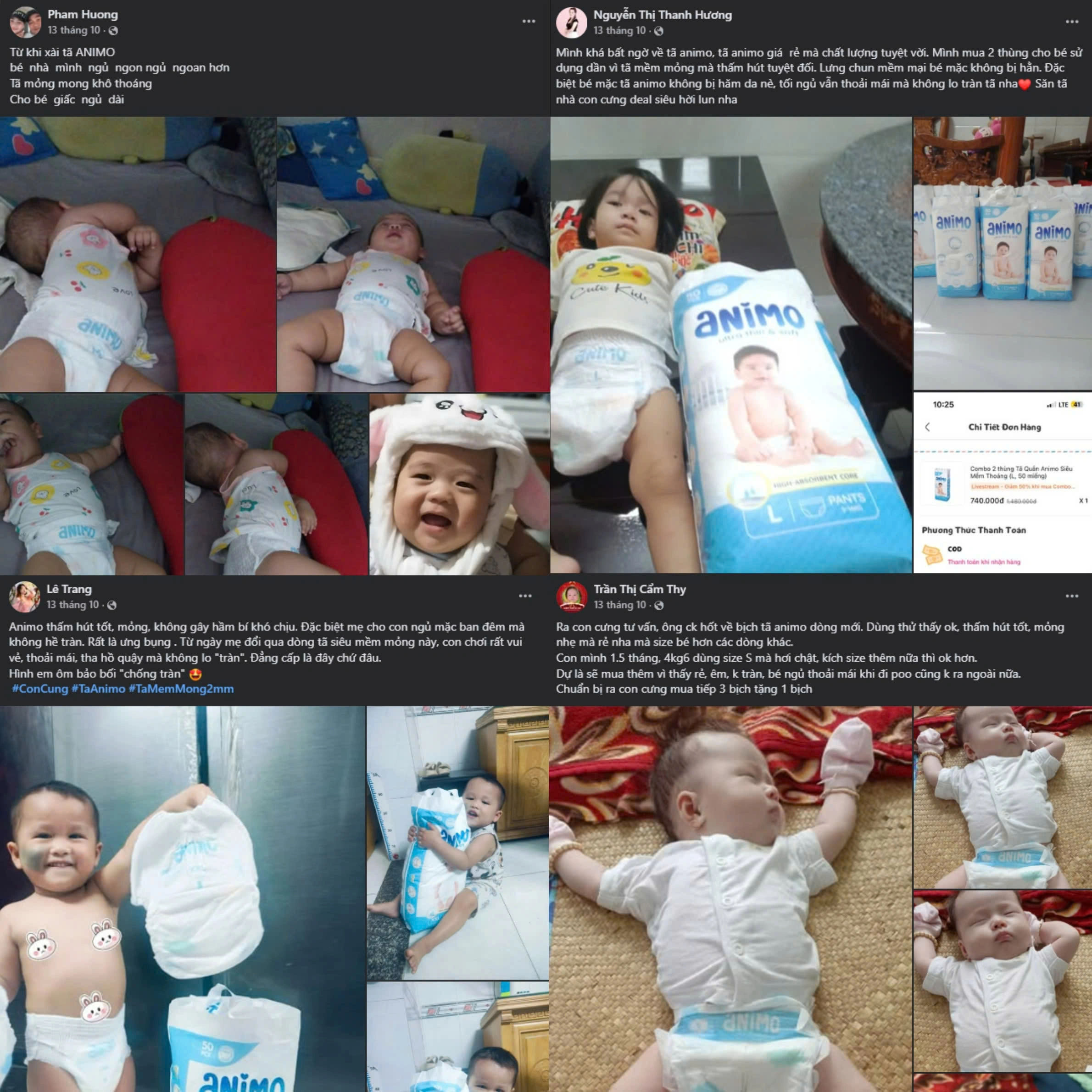 tã animo có những size nào