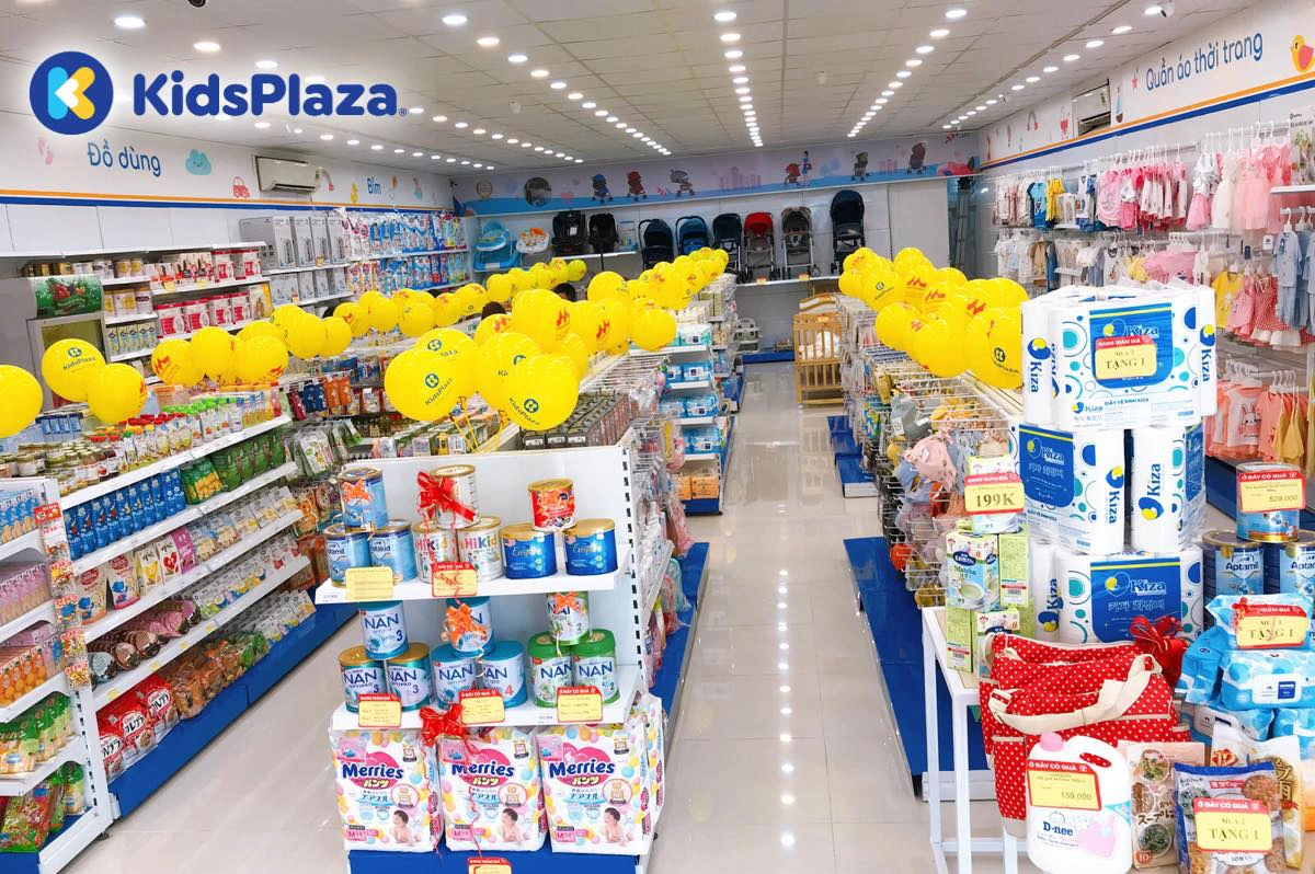 Một trong những đại l&yacute; bỉm sữa uy t&iacute;n tại miền Bắc l&agrave; Kids Plaza.
