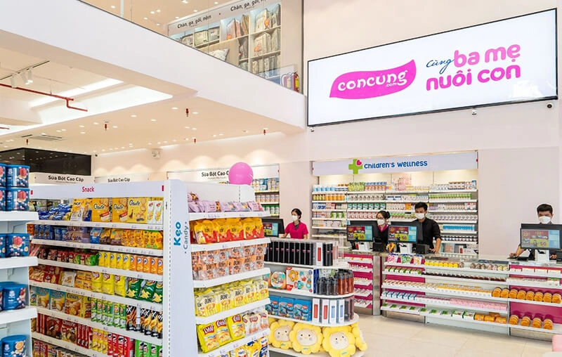 Mẹ c&oacute; thể mua sữa Meiji nội địa Nhật ch&iacute;nh ngạch tại c&aacute;c cửa h&agrave;ng Con Cưng.