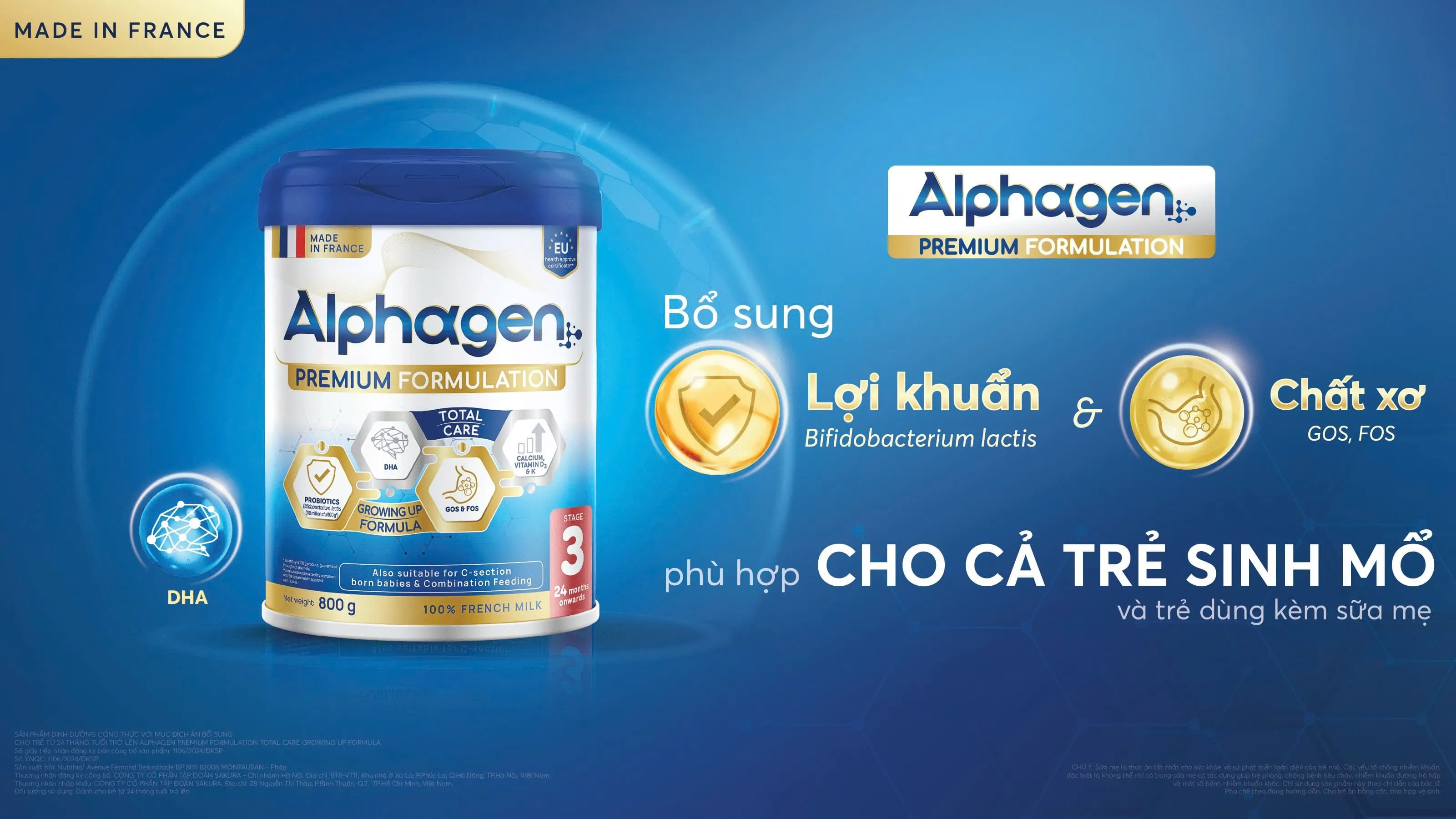 Bộ dinh dưỡng c&acirc;n đối gi&uacute;p Alphagen trở n&ecirc;n th&acirc;n thiện với hệ ti&ecirc;u h&oacute;a, hỗ trợ trẻ 2 tuổi tăng c&acirc;n nặng khỏe mạnh.