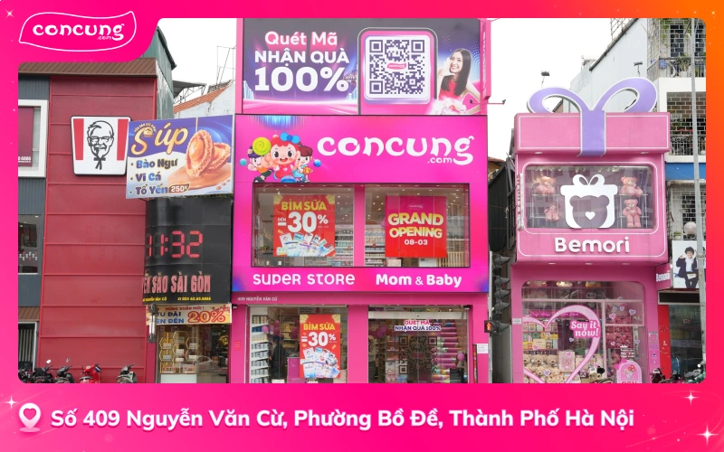 Cửa h&agrave;ng Con Cưng rộng khắp H&agrave; Nội gi&uacute;p mẹ dễ d&agrave;ng mua vitamin D3 kẽm cho b&eacute; ch&iacute;nh h&atilde;ng.