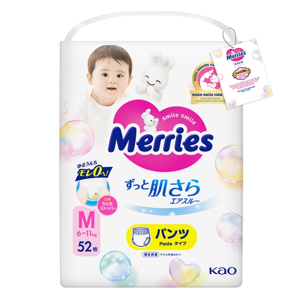 Bỉm Merries được ưa chuộng nhờ thiết kế si&ecirc;u tho&aacute;ng kh&iacute;.