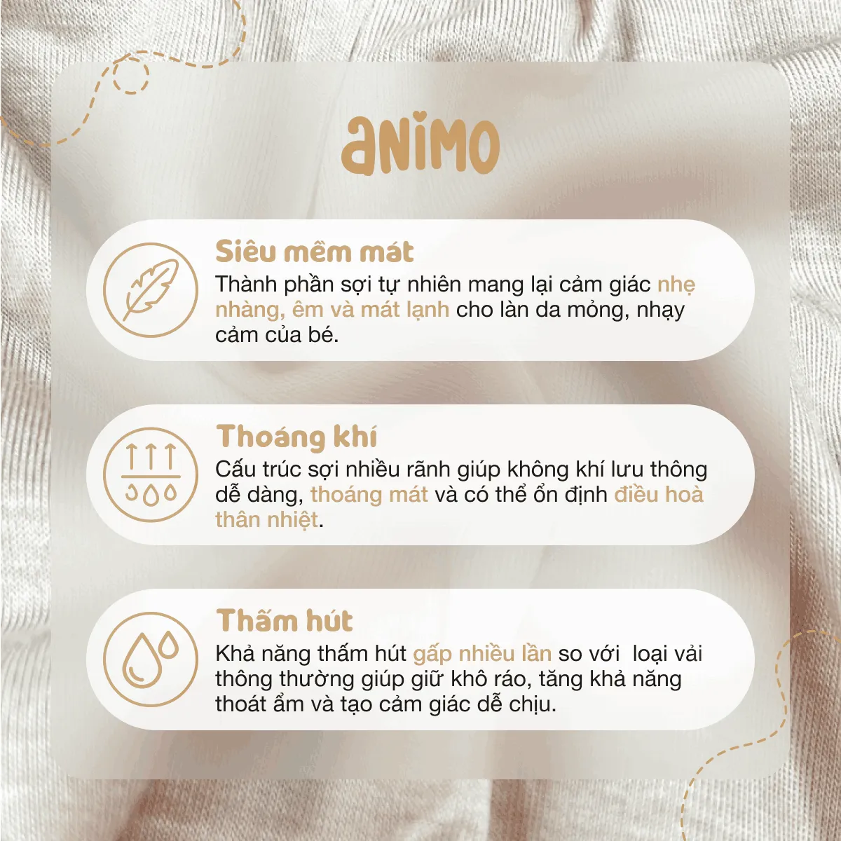 Vải modal hỗ trợ kh&aacute;ng khuẩn, bảo vệ b&eacute; trước c&aacute;c vi khuẩn g&acirc;y hại.