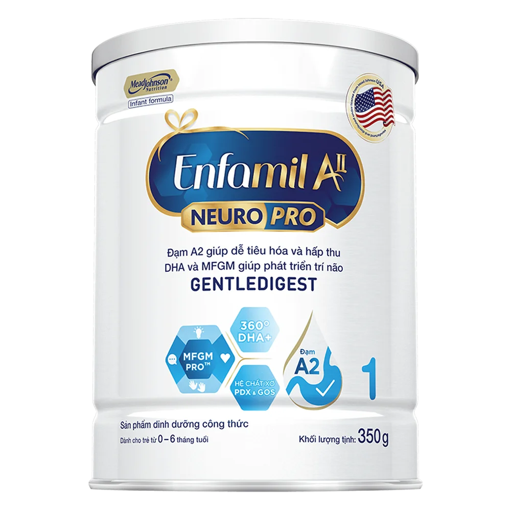 Đạm A2 trong sữa Enfamil A2 NeuroPro gi&uacute;p con ti&ecirc;u h&oacute;a &ecirc;m bụng, tr&aacute;nh xa t&aacute;o b&oacute;n.