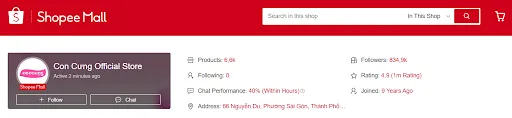 Con Cưng đã có mặt trên gian hàng Shopee Mall chính hãng.