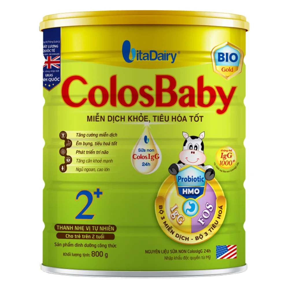 Sữa ColosBaby gi&uacute;p th&uacute;c đẩy sản sinh kh&aacute;ng thể IgG bảo vệ cơ thể b&eacute;.