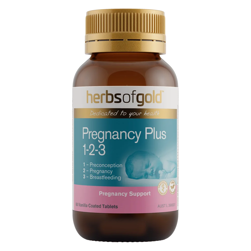 Vitamin tổng hợp Herbs of Gold chứa sắt dễ hấp thu, gi&uacute;p mẹ bầu 3 th&aacute;ng cuối đẩy l&ugrave;i t&aacute;o b&oacute;n.