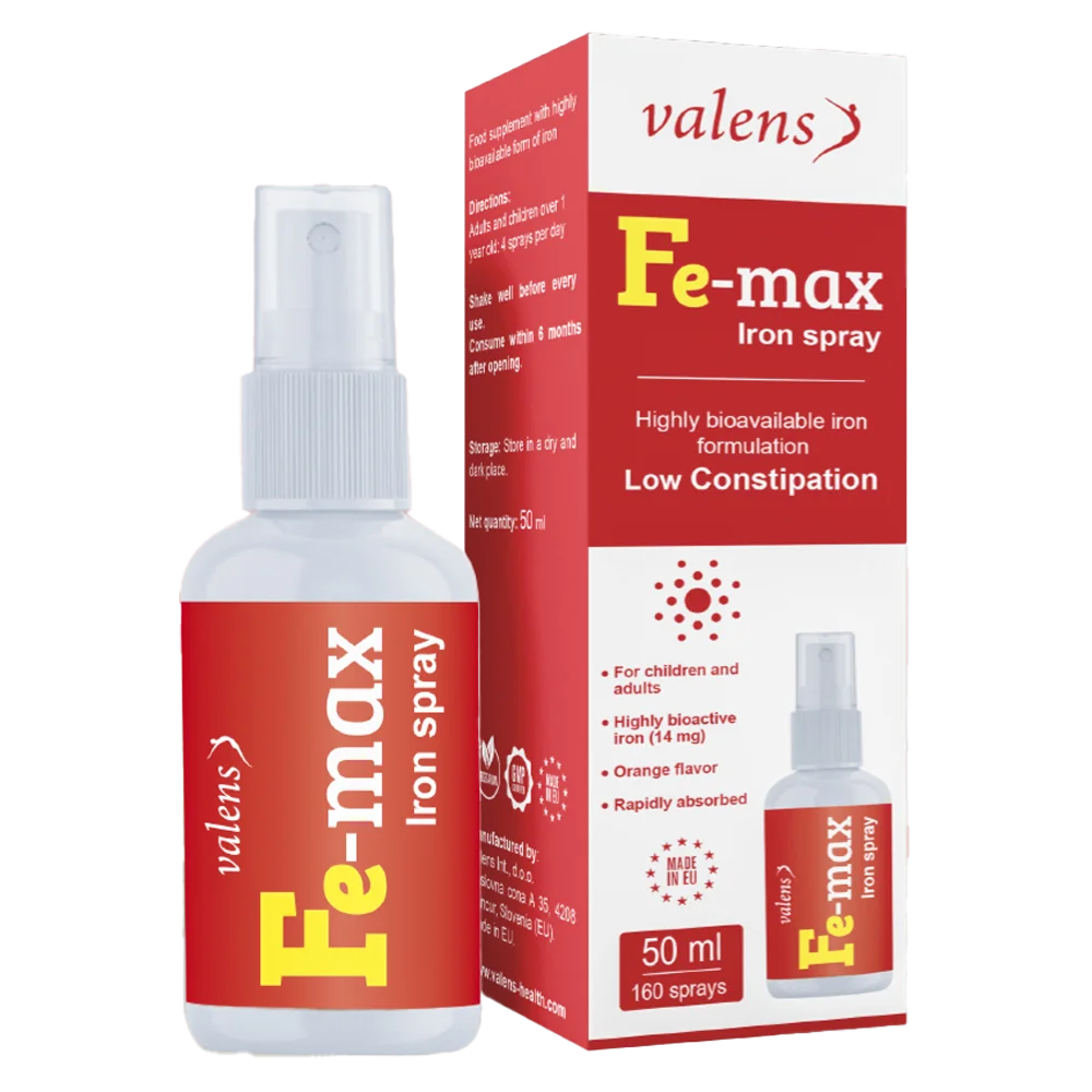 Fe-max Iron Spray dành cho bé từ 1 tuổi.