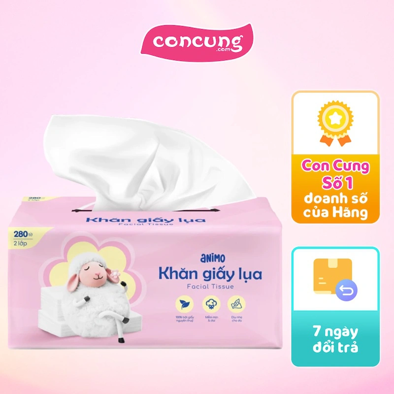 Kết cấu 2 lớp mềm như lụa, an to&agrave;n tuyệt đối cho l&agrave;n da mỏng manh của trẻ nhỏ.