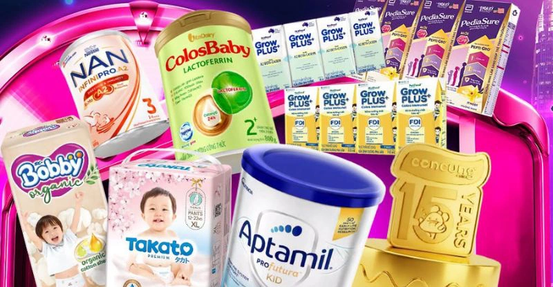 T&atilde; sữa tr&uacute;ng v&agrave;ng - 100% qu&agrave; tại Con Cưng