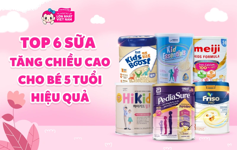 sữa tăng chiều cao cho b&eacute; 5 tuổi