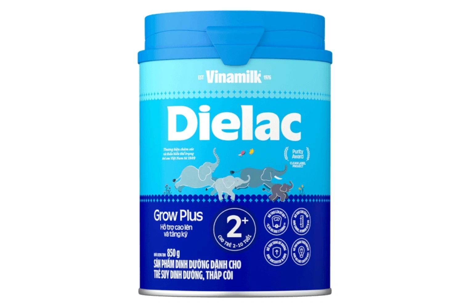 Dielac Grow Plus - Sản phẩm dinh dưỡng d&agrave;nh cho trẻ suy dinh dưỡng, thấp c&ograve;i