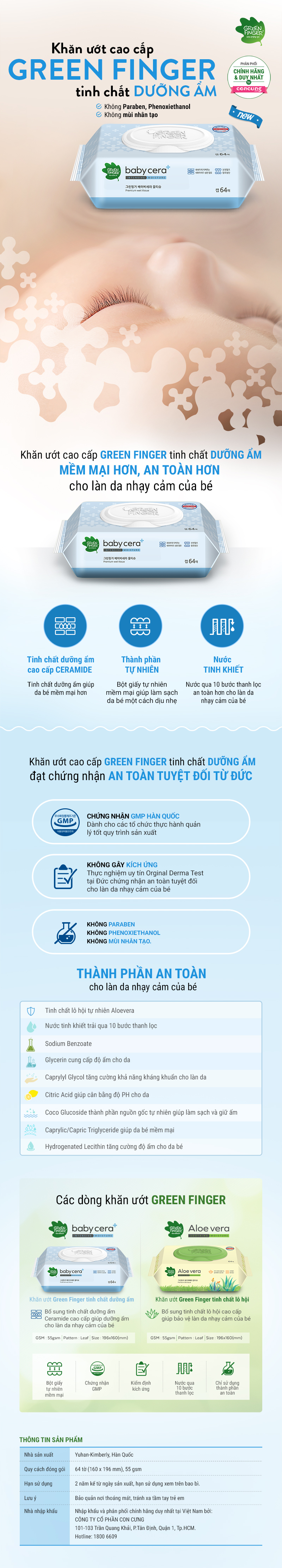 Thông tin Sản phẩm Green Finger tinh chất dưỡng ẩm