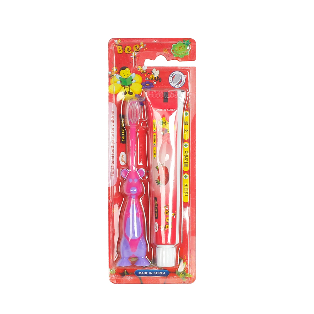 Kem đánh răng trẻ em Bee hương dâu 45gr + bàn chải-0007160000004