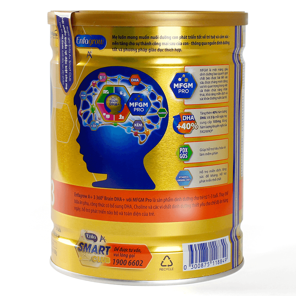 Enfagrow A + 3 900g 360 Brain DHA+ voi MFGM PRO, huong Vanilla2