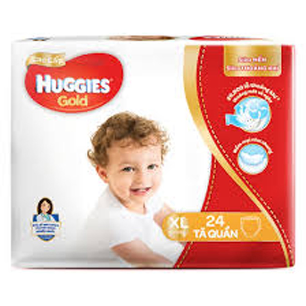 T&atilde; quần Huggies gold cao cấp (XL, 12-17kg, 24 miếng)