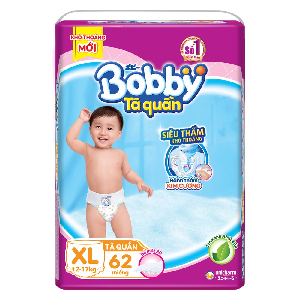 Tã Quần Bobby XL 62 miếng