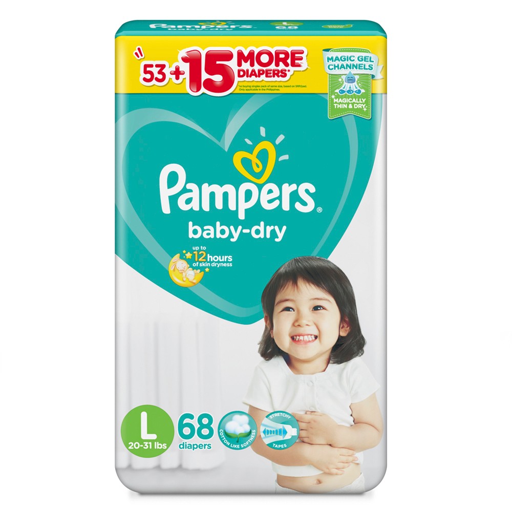 Tã dán Pampers nhập khẩu L 68 miếng