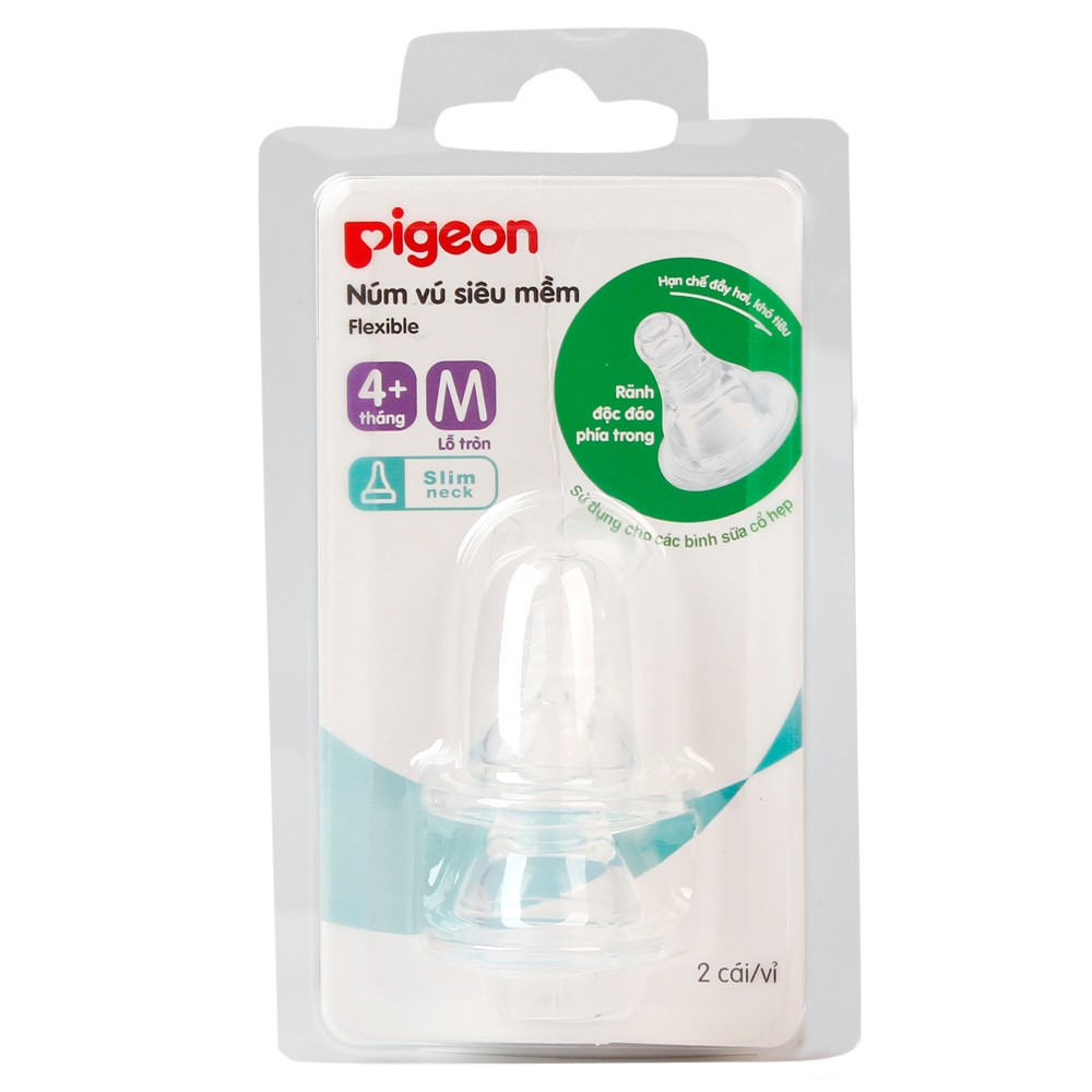 Ty thay bình sữa silicone siêu mềm Pigeon M1