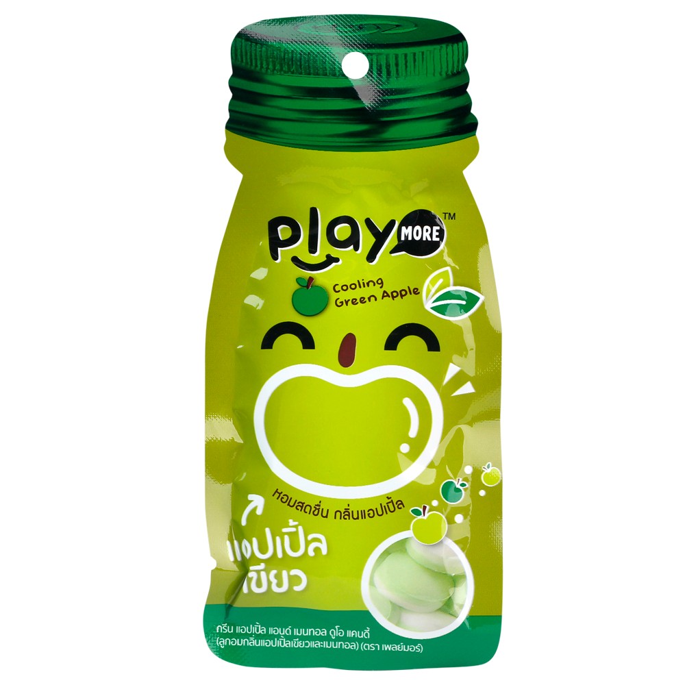 Kẹo the vị táo xanh Playmore gói Zip 12g1