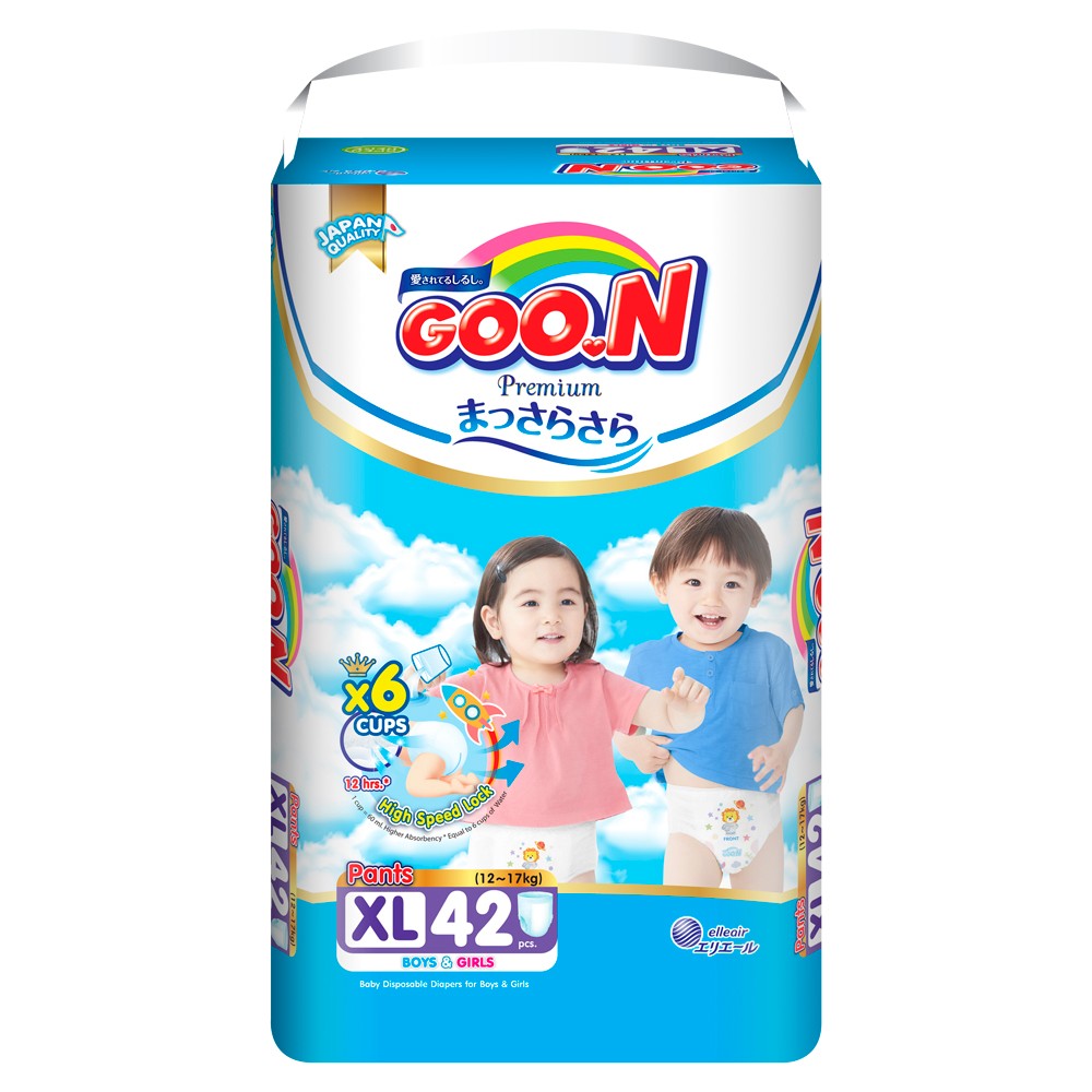 Tã quần Goon Premium bịch đại XL (12-17kg, 42 miếng)