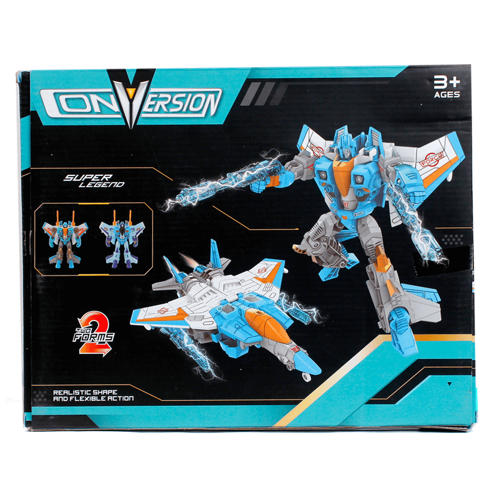 Máy bay biến hình robot CY137721 (Xanh)09