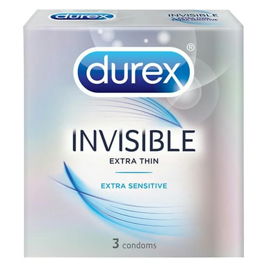 Bao Cao Su Durex Invisible hộp 3 gói