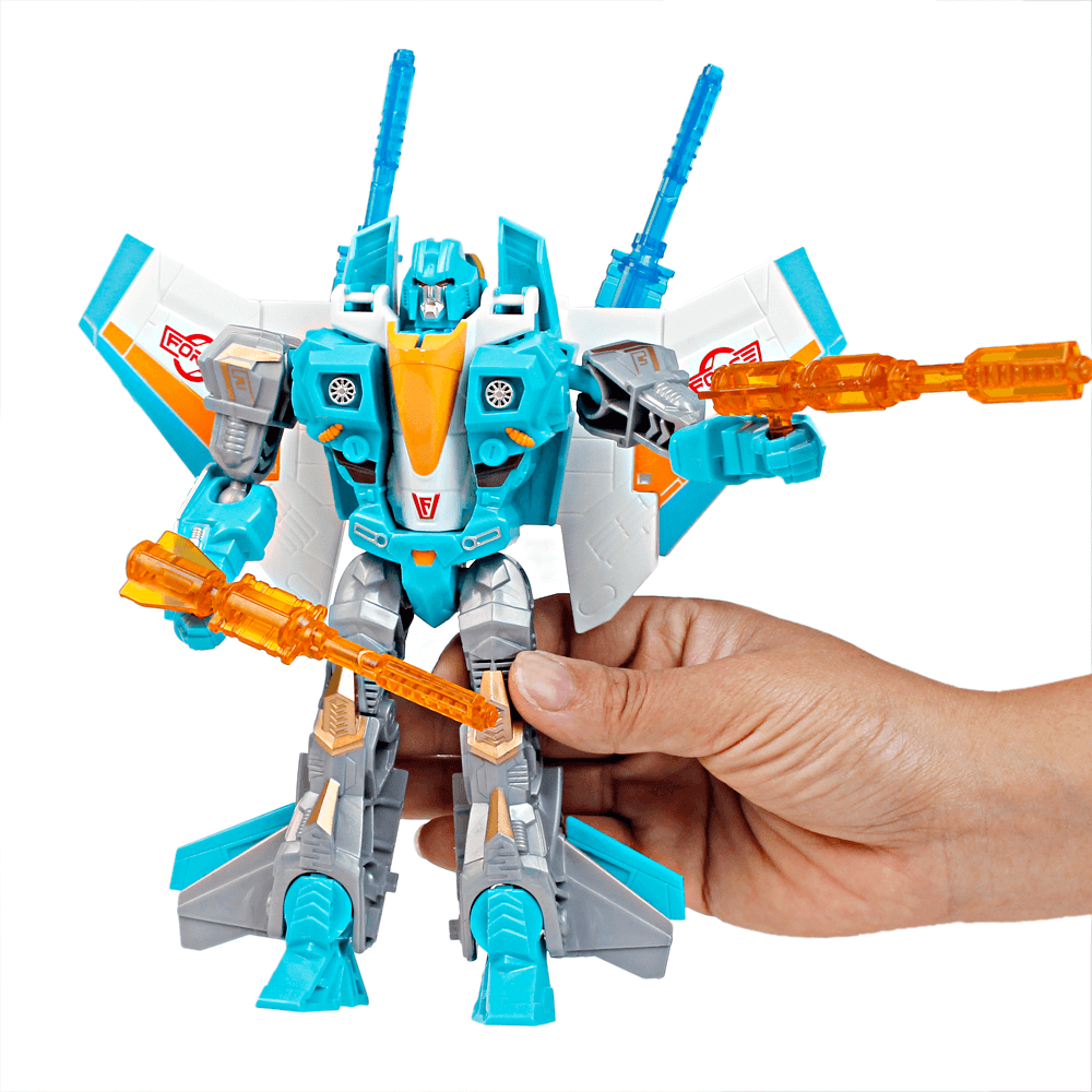 Máy bay biến hình robot CY137721 (Xanh)06