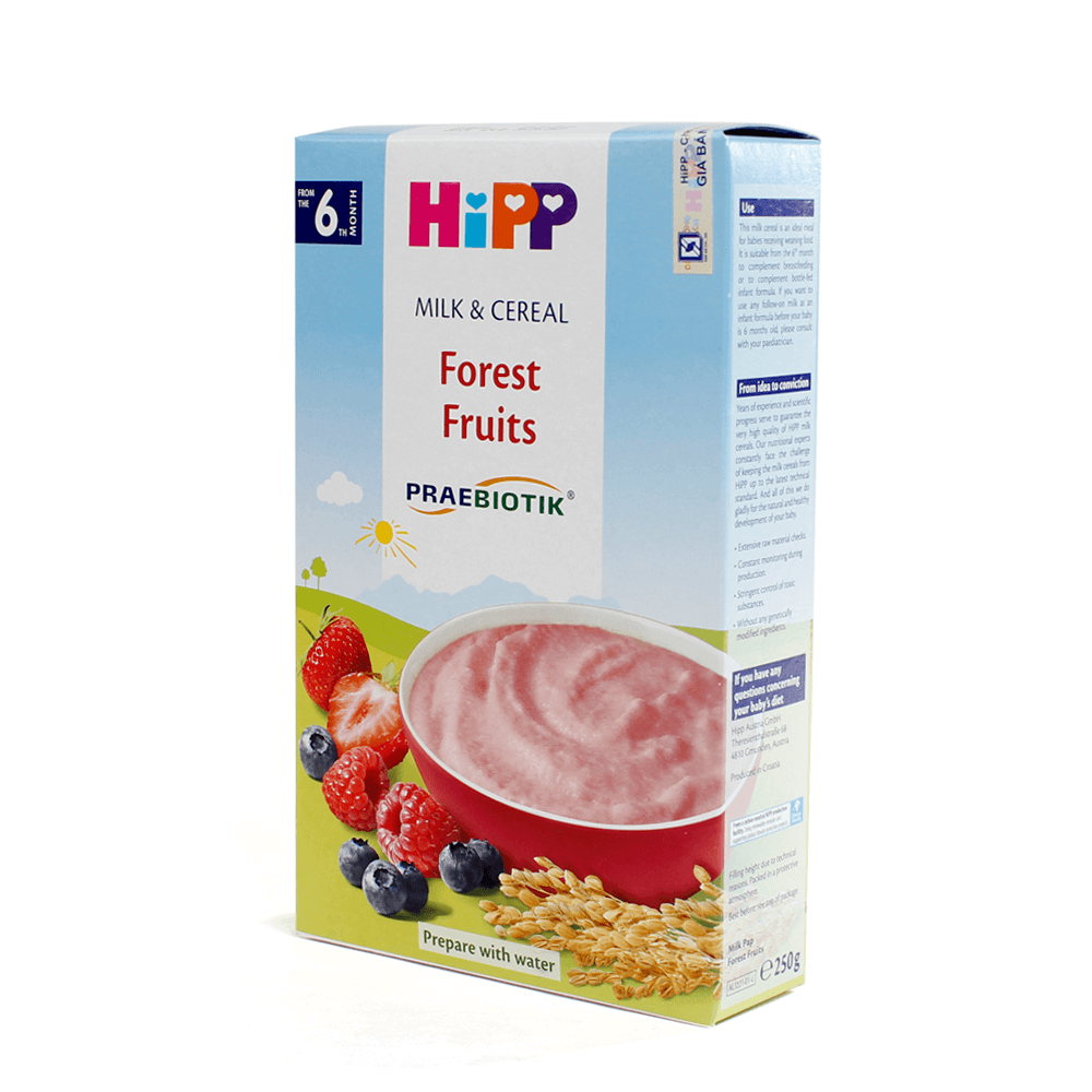 Bột sữa DD HiPP Organic bổ sung Praebiotik - Hoa quả rừng 250g02