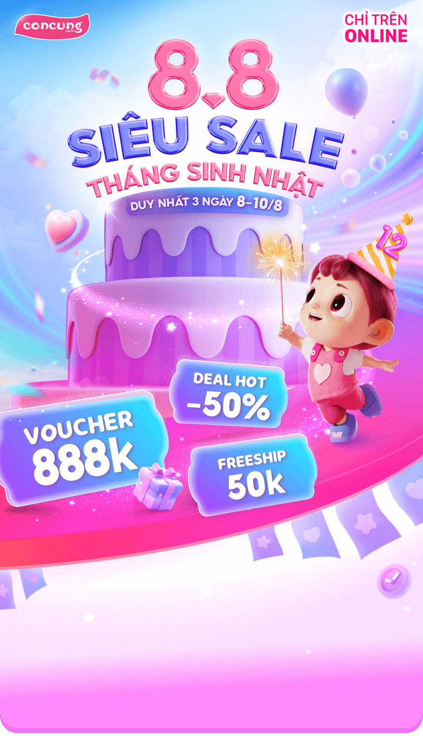 Siêu sale tháng sinh nhật 8.8