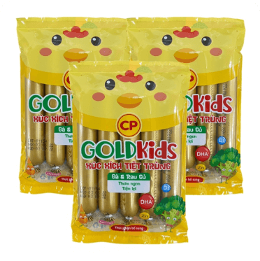   Combo 3 xúc xích triệt trùng Goldkids (3 vị)  