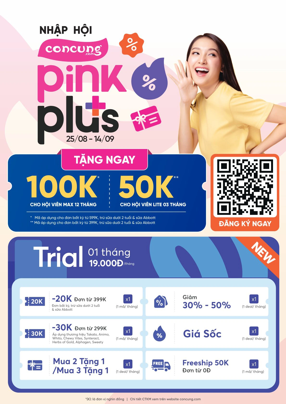 Hội viên Pink Plus - Chọn gì giảm đó đến 50%