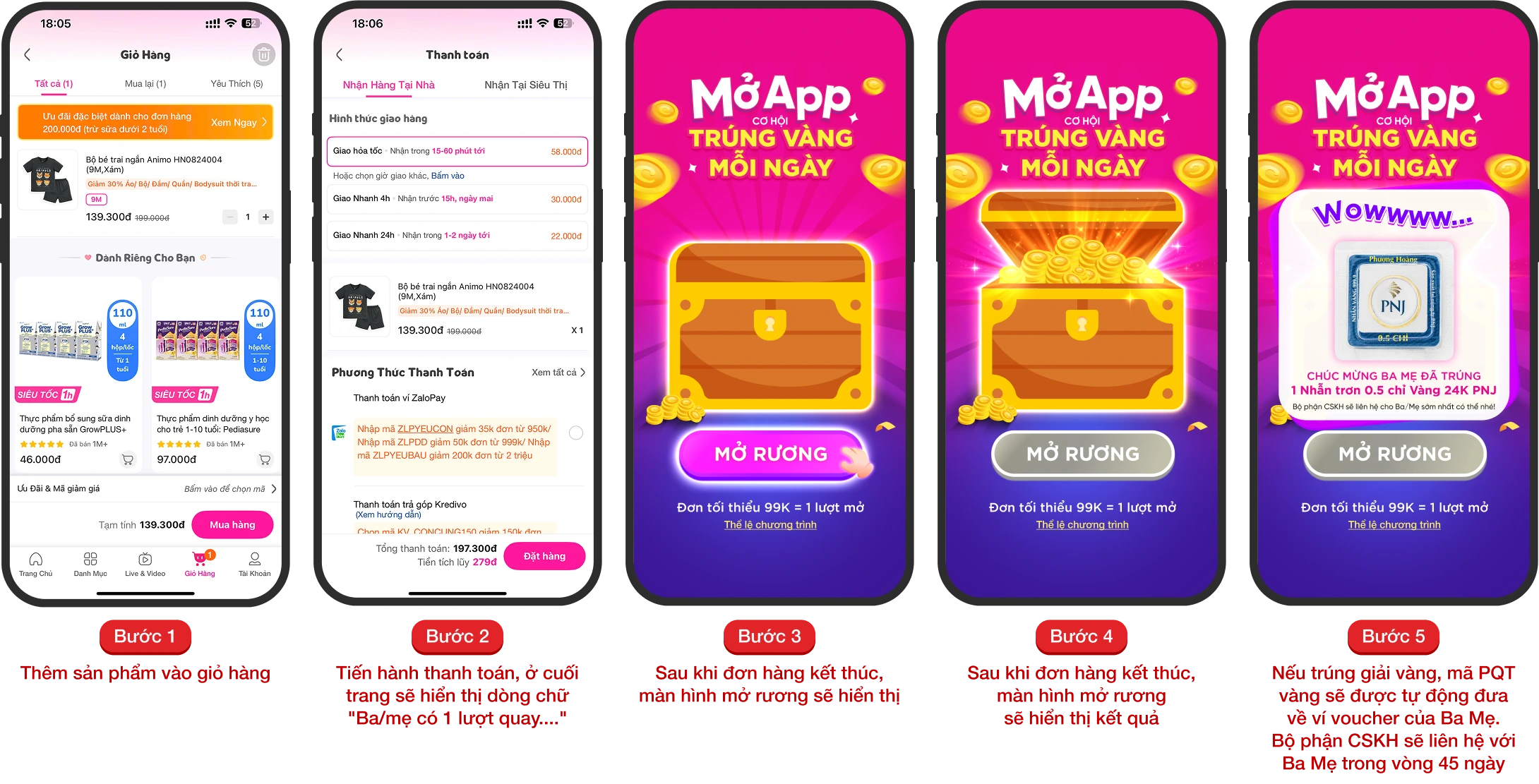 MỞ APP CON CƯNG - X2 CƠ HỘI TRÚNG VÀNG
