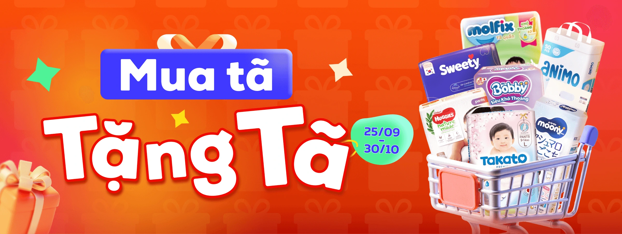 CON CƯNG - ƯU ĐÃI TÃ SỮA THÁNG 10