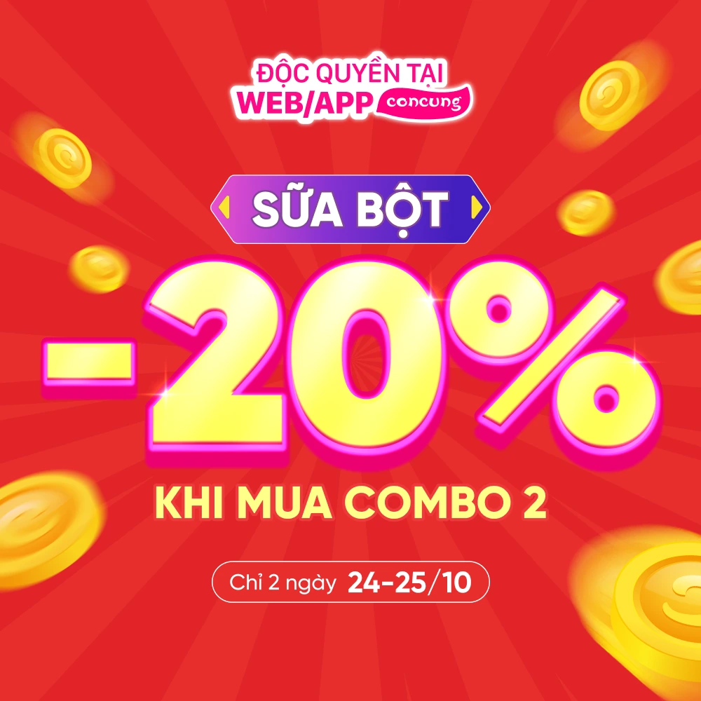 CON CƯNG - ƯU ĐÃI TÃ SỮA THÁNG 10