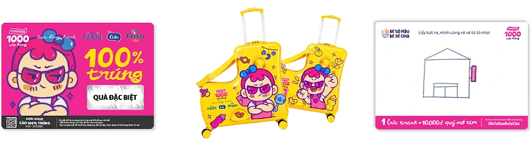 Thẻ cào 3 trong 1 khi mua đơn 1K tại Con Cưng