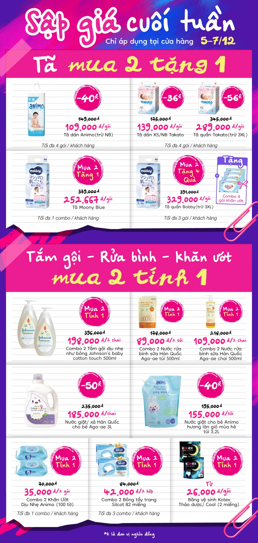 Thẻ cào 3 trong 1 khi mua đơn 1K tại Con Cưng