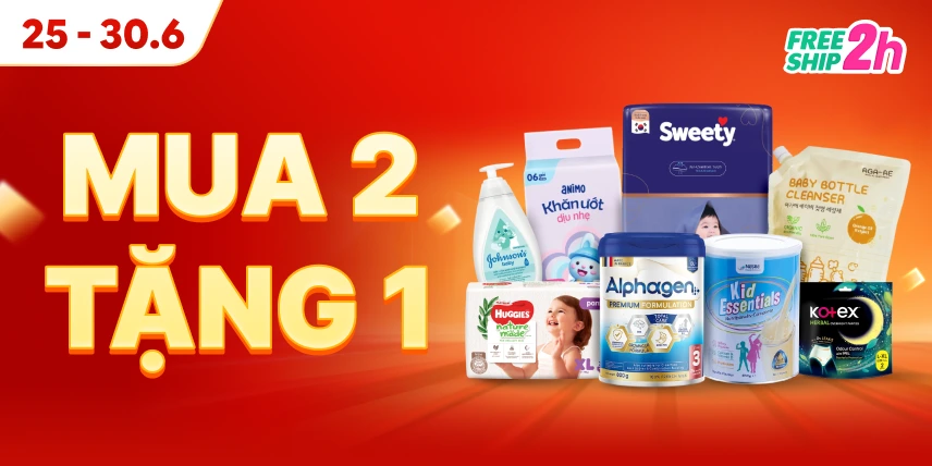 MUA 2 TẶNG 1 - ĐẾN 30/6