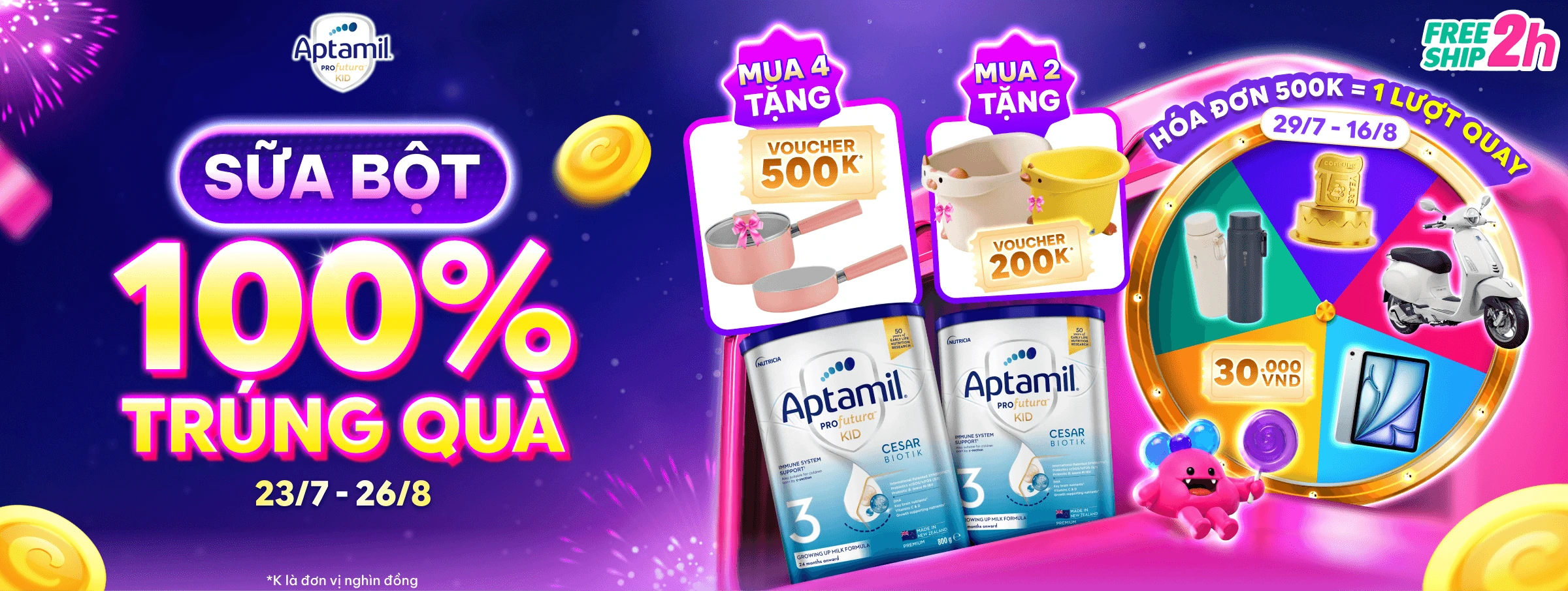 Con Cưng 15 năm - Tã Sữa 100% quà
