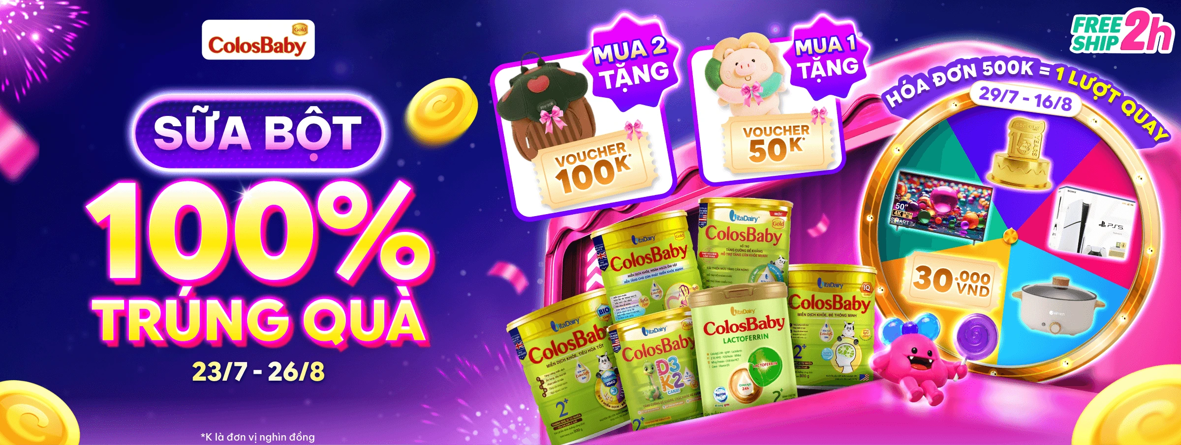 Con Cưng 15 năm - Tã Sữa 100% quà