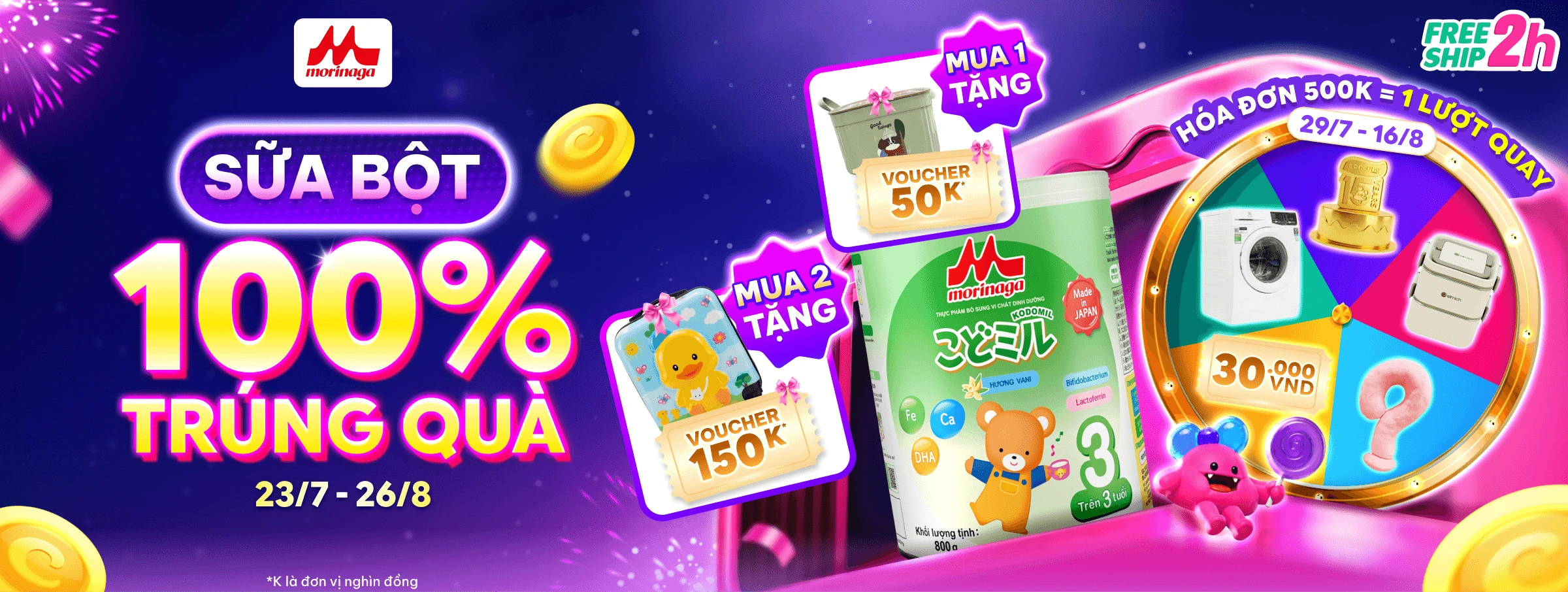 Con Cưng 15 năm - Tã Sữa 100% quà