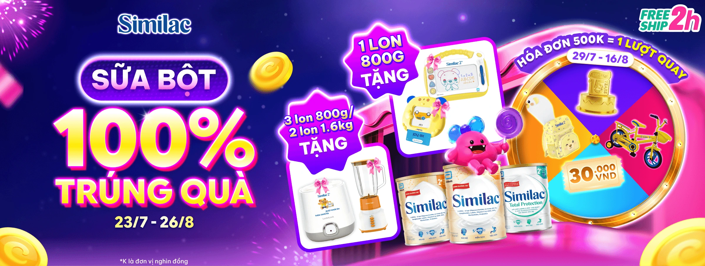 Con Cưng 15 năm - Tã Sữa 100% quà